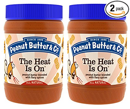 Peanut Butter & Co. Peanut Butter, Non-GMO, Gluten Free, Vegan, The Heat is On, 16 Ounce Jars (Pack of 2)