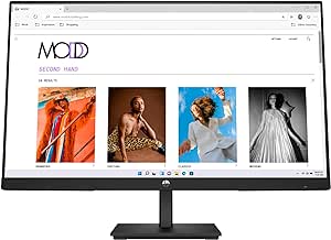 HP V24i G5 Computer PC Monitor 24 Inch Full HD 1080p IPS 60Hz Refresh Rate 5ms Response Time 250 Nits Brightness AMD FreeSync Anti-Glare Low Blue Light, HDMI DisplayPort, Black (Renewed)