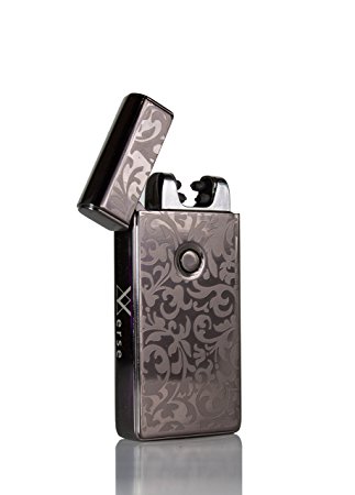 Verse® USB Rechargeable windproof Electric Double Arc Premium ultra Durable lighter (Classic Black)