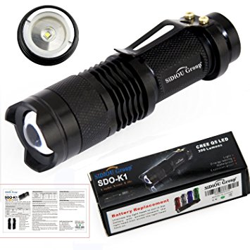 Sidiou Group Mini LED Torch 7W 300LM Q5 LED Flashlight Adjustable Focus Zoom flash Light Lamp
