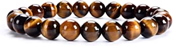 Cherry Tree Collection | Small, Medium, Large Sizes | Gemstone Beaded Stretch Bracelet | 8mm Round Beads