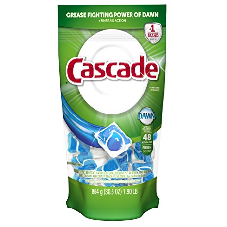 Cascade ActionPacs Fresh Scent, 48-Count