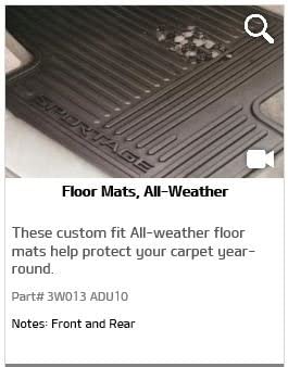 KIA 3W013-ADU10 Floor Mat (All-Weather)