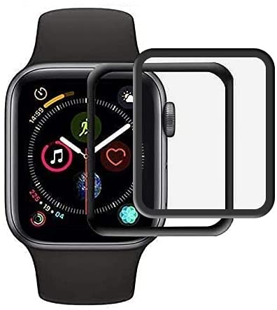 [2-Pack] Apple Watch serie 4 40MM Screen Protector,9H Hardness/Anti-Scratches/Anti-Fingerprint Tempered Glass Screen Protector Film Compatible Watch serie 4 40MM [Black]