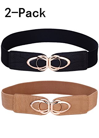 Beltox Fine Womens Belt Elastic Stretch Cinch Waistband Ornament Lady Cummerband