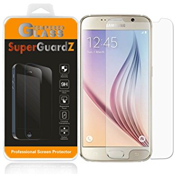 [2-Pack] For Samsung Galaxy S6 - SuperGuardZ Tempered Glass Screen Protector, 9H, 0.3mm, 2.5D Round Edge, Anti-Scratch, Anti-Bubble
