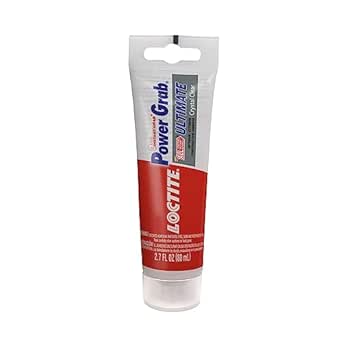 Loctite Power Grab Ultimate Crystal Clear Construction Adhesive - Versatile Construction Glue for Glass, Wood, Metal & More - 2.7 fl oz Tube, 1 Pack