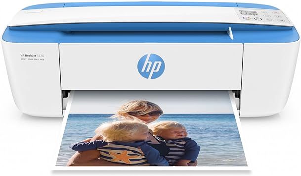 HP DeskJet 3720 All-in-One Printer, One of World's Smallest All-in-One, Fast Printing, up to 19PPM, A4 Printer, Small Office/Home Office Personal Printer (J9V86A)