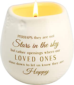 Pavilion Gift Company Pavilion-Stars in The Sky-8 oz-100% Soy Wax Scent: Tranquility Candle Holder, 8 oz, Beige
