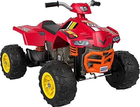 Power Wheels Hot Wheels Racing ATV 12-V Battery Powered Ride-on Vehicle for Preschool Kids Ages 3-7 Years