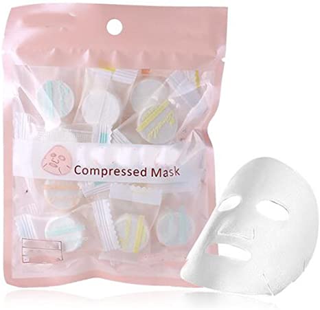 3 Sets(60 pieces) Enlarged Compressed Mask Masks Paper Skin Care Compressed Mask Paper Makeup Beauty Easy DIY for Women and Girls (White)