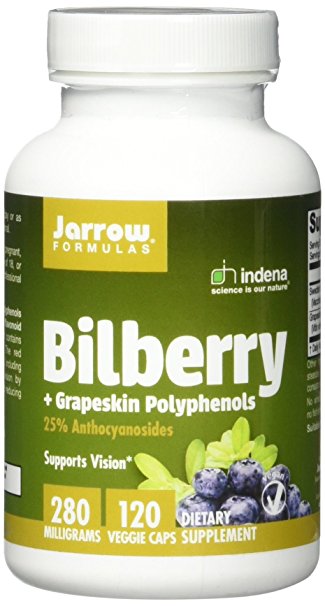 Jarrow Formulas, Bilberry   Grapeskin Polyphenols, 280 mg, 120 Veggie Caps