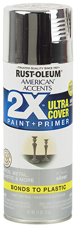 Rust-Oleum 327910 American Accents Ultra Cover 2X Metallic, Each, Silver