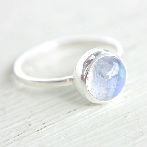 Moonstone Ring Sterling Silver Stacking Ring Stacker Silversmithed Metalsmithed
