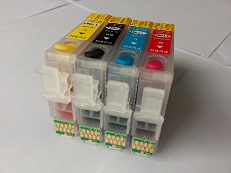 Brand F-INK@ T200 Full Refillable Ink Cartridge For Epson XP-100 XP-200 XP-300 XP-400 XP-310 XP-410 WF-2510 WF-2520 WF-2530 WF-2540 printers 4pcs