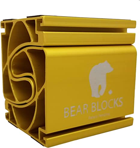 Bear Blocks Pushup Bars - Safe Push Up Exercise Equipment - Push Up Stands Perfect for Home Gym & Traveling Fitness - Lightweight, Non-Slip Bodyweight Training Workouts Blocks