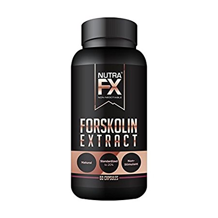 NUTRAFX Pure Forskolin Extract – Best Weight Loss Supplement for Women - Natural Fat Burner NON-GMO Stimulant Free Fat Burner - 60 Capsules