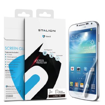 Samsung Galaxy S4 Screen Protector Stalionreg Shield Ultra HD Armor Guard Transparent Crystal Clear Japanese PET Film 3-PackRetail Packaging