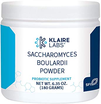 Klaire Labs Pure Saccharomyces boulardii Powder - 9 Billion CFU Powerful Shelf-Stable Yeast Probiotic for Kids, Men & Women, Hypoallergenic & Non-Dairy (300 Servings, 180 Grams)