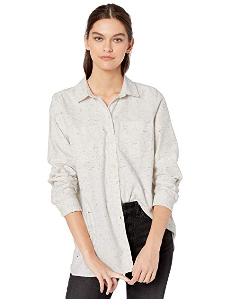 Amazon Brand - Goodthreads Women's Heavyweight Flannel Two-Pocket Relaxed Shirt