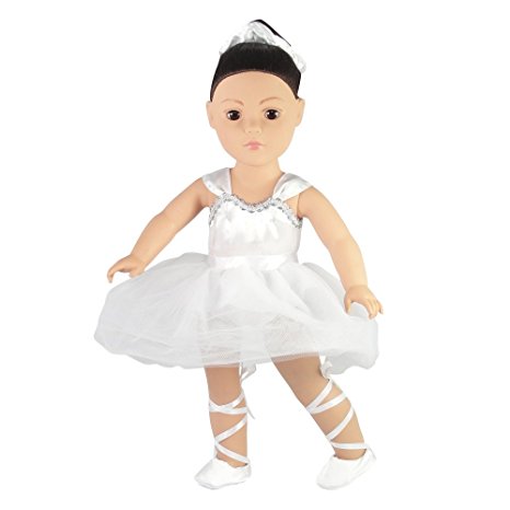 Prima Ballerina/Ballet Outfit - 18 Inch Doll Clothes/clothing Fits American Girl Dolls - Includes 18" Accessories