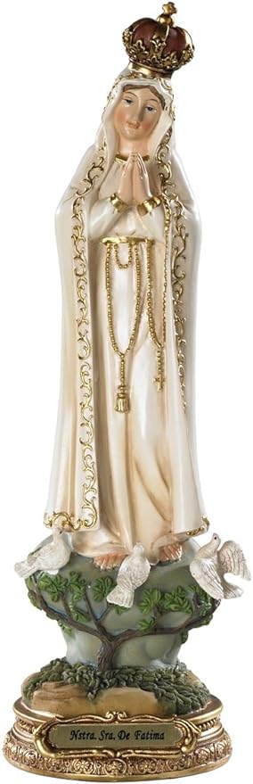 Catholic Brands Blessed Virgin Mary Our Lady of Fatima Statue 8 Inch Figurine for Home or Chapel