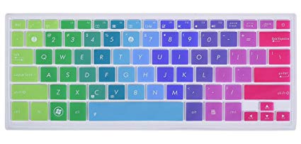 Colorful Keyboard Cover for 13.3" ASUS ZenBook UX303LB UX303LN UX303UA UX303UB UX305FA UX305LA UX306UA UX310UA UX330UA UX330CA UX360CA UX360UA Q302LA Q302UA Q304UA Q324UA UX410UA UX430UA, Rainbow