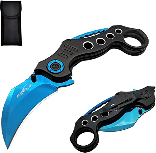 ALBATROSS EDC Cool Spring Assisted Folding Pocket Knives Tactical Sharp Raptor Claw Knife