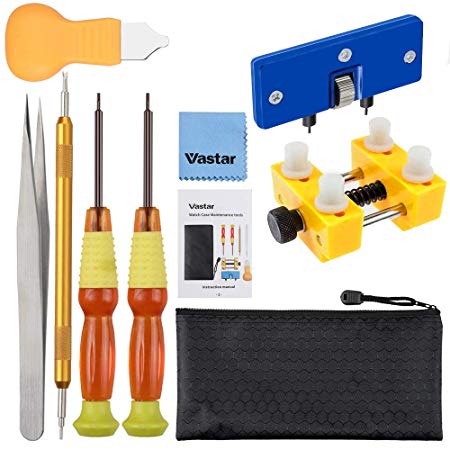 Vastar Watch Opening Tool - Watch Opener, Watch Battery Replacement Tool Kit, Watch Repair Tool Kit with User Manual