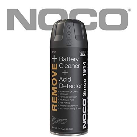 NOCO Black/White w 1 Pack Remove  E404S 14 Oz Terminal Cleaner Spray with Battery Acid Detector