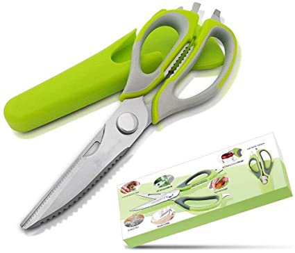 VIPMOON Kitchen Scissors, Prinoff Come Apart Heavy Duty Kitchen Shears Dishwasher Safe Stainless Steel Ultra Sharp Cooking Scissors for Chicken, Meat, Herbs and Vegetables