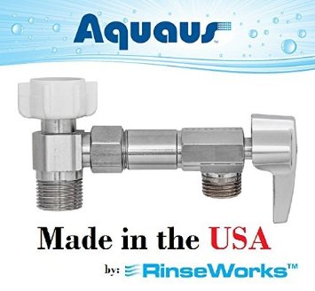 Aquaus Toilet Adapter/T-Adapter *Made in USA* T-Connector and Valve, 2 BackFlow Preventers, 3-Year Warranty