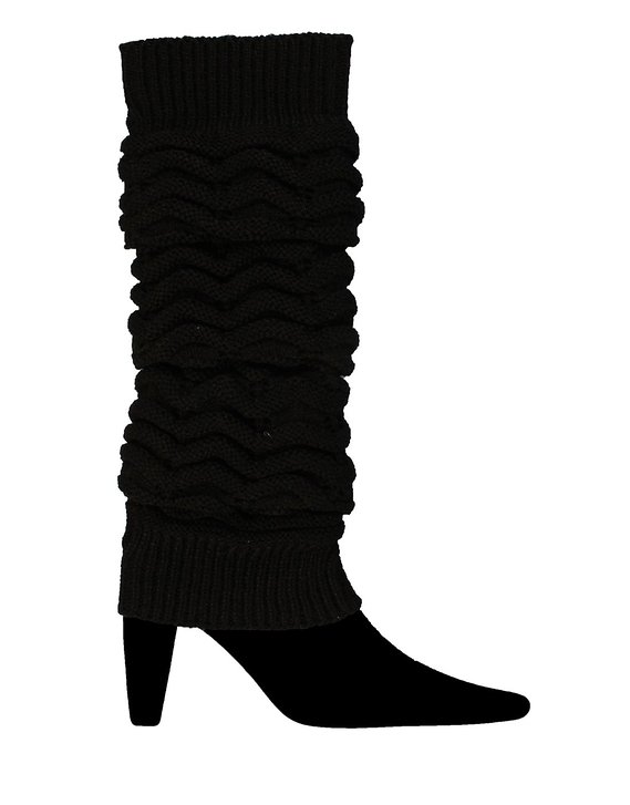 Winter Solid Color Knit Leg Warmers Long Boot Socks for Women