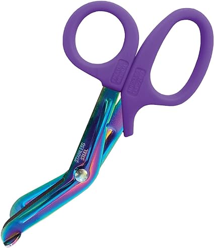 Prestige Medical 5.5" Nurse Utility Scissor (Rainbow Finish/Purple)
