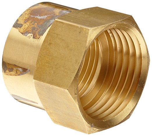 Anderson Metals Brass Garden Hose Fitting, Connector, 3/4" Female Hose ID x 1/2" Female Pipe