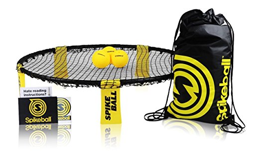 Spikeball Game Set - Outdoor Indoor Gift for Teens, Family - Yard, Lawn, Beach, Tailgate - Includes Playing Net, 3 Balls, Drawstring Bag, Rule Book- As Seen on Shark Tank