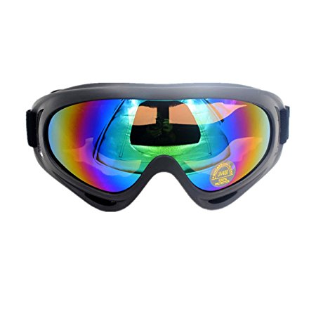 4-FQ Adjustable UV Protective Outdoor Glasses Motorcycle Goggles Dust-proof Protective Combat Goggles Military Sunglasses Outdoor Tactical Goggles to Prevent Particulates G4-Colorful
