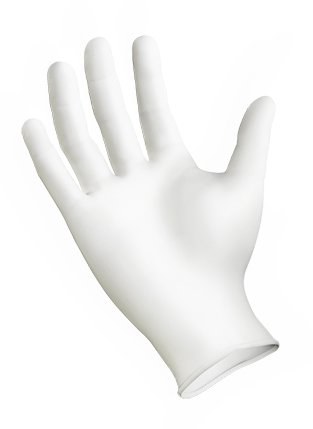 White Nitrile Powder Free 6 Mil Gloves -Box of 100 Size Medium