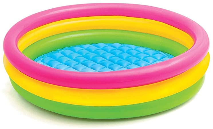 Intex Sunset Glow 45" x 10" Soft Inflatable Colorful Kiddie 3  Swimming Pool