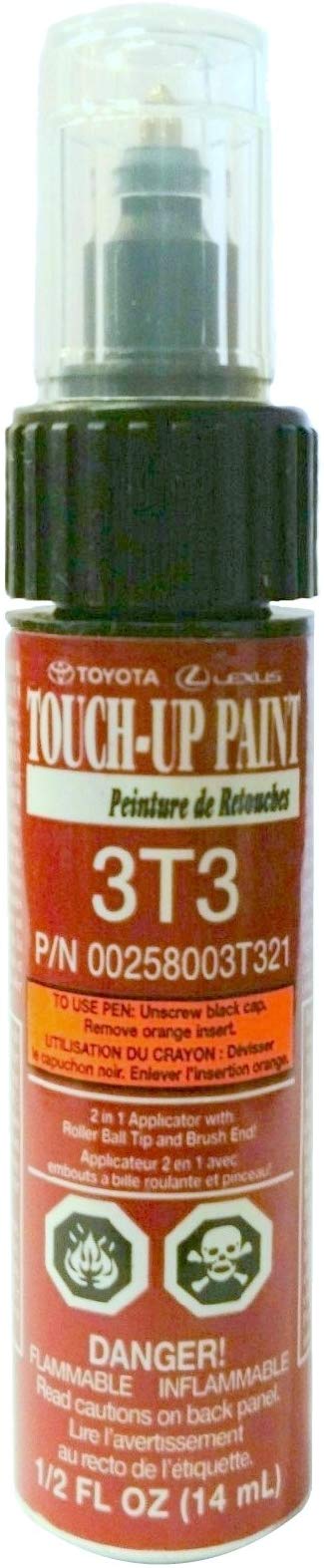 Genuine Toyota 00258-003T3-21 Ruby Flare Pearl Touch-Up Paint Pen (1/2 fl. oz., 14 ml)