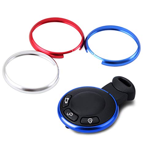 AndyGo Aluminum Smart Key Fob Ring Rim Trim Cover Direct Replacement Fit For Mini Cooper