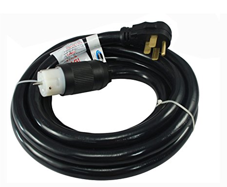 Conntek 1450SS2-15 15-Foot Temporary Power Cord, 50-Amp 125/250-Volt, NEMA 14-50P Generator Plug to CS6364 Locking Connector