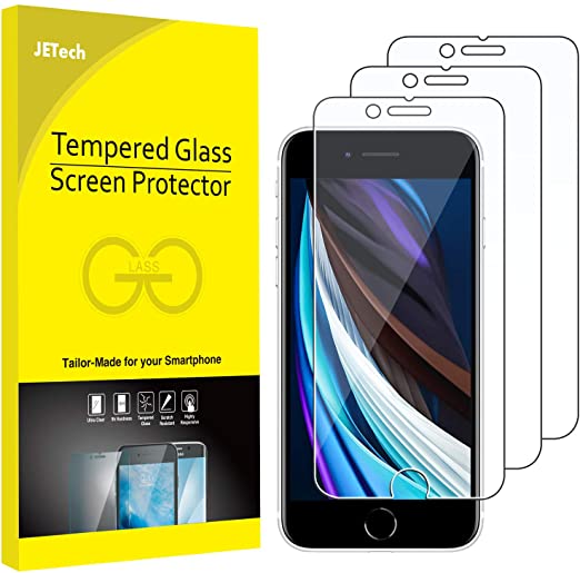 JETech Screen Protector for Apple iPhone SE 2020 4.7-Inch, Tempered Glass Film, 3-Pack
