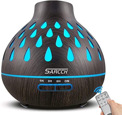 Essential Oil Diffuser, Remote Control Diffusers for Essential Oils, Ultrasonic Humidifier, Aromatherapy Diffuser with Waterless Auto-Off