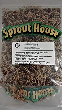 The Sprout House Certified Organic Non-gmo Sprouting Seeds Wisdom Blend - Adzuki Beans, Kamut Brand Wheat, Fenugreek, Lentils 1 Pound