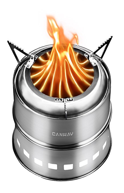 CANWAY Wood Burning Stove Stainless Steel Camping Stove