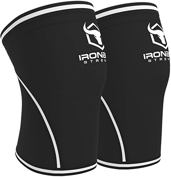 Iron Bull Strength Knee Sleeves 7mm (1 Pair) - High Performance Knee Sleeve Support for Weight Lifting, Cross Training & Powerlifting - Best Knee Wraps & Straps Compression - for Men and Women