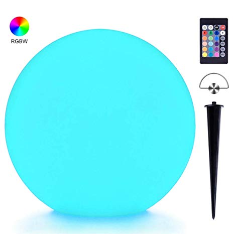 LOFTEK LED Ball Light, 8-inch RGB Colors Changing Floating Pool Lights, IP65 Waterproof Glow Orb,Upgraded Rechargeable Battery, Hanging Glow Orb for Lawn,Patio or Pool