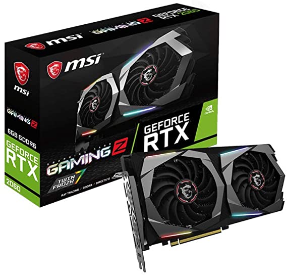 MSI Gaming GeForce RTX 2060 6GB GDRR6 192-bit HDMI/DP Ray Tracing Turing Architecture VR Ready Graphics Card