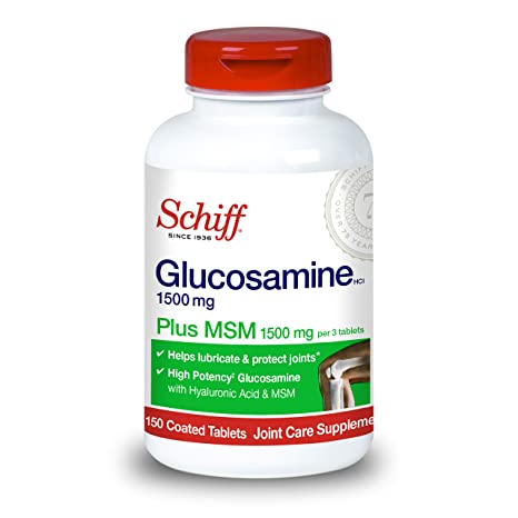 Schiff Glucosamine 1500 mg Plus MSM 1500 mg Joint Supplement, 150 Count
